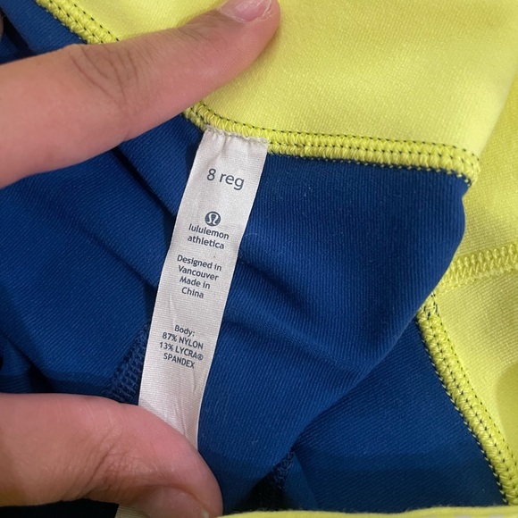 lululemon athletica Blue and Yellow Flare Leggings - Picture 3 of 3